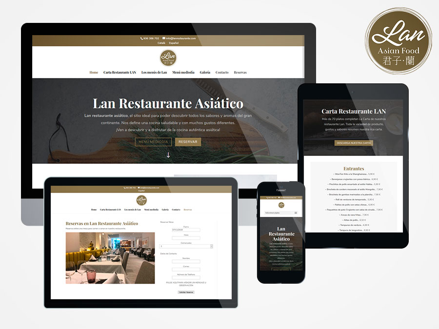 Diseño Web Restaurante LAN